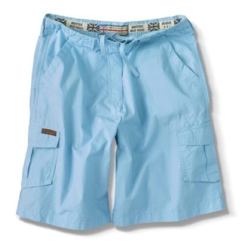 Pusser’s Co Stores BVI British West Indies Casual Cargo Short Light Blue Size 6